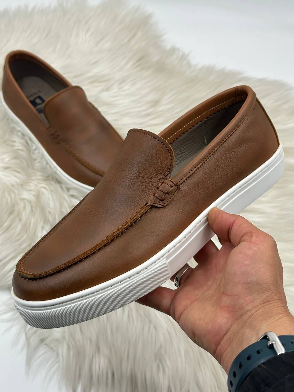 Mocassins en Cuir Lisse Atheer – Élégance & Confort Au Quotidien
